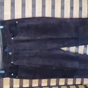 Pig skin washable suede pants